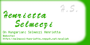 henrietta selmeczi business card